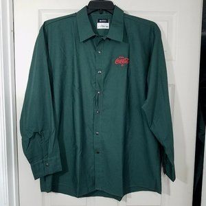 Affinity Apparel Coca-Cola Long Sleeve Snap Button Shirt Mens Size XL NWOT